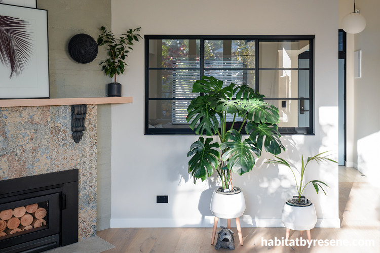 Living room painted in Resene White Pointer