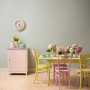 Vintage dining room painted in multiple Resene colours including Resene Nebula and Resene Geneva