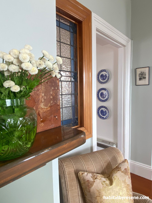 Living room painted in Resene Quarter Lemon Grass
