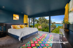 Master bedroom painted in Resene Plan B