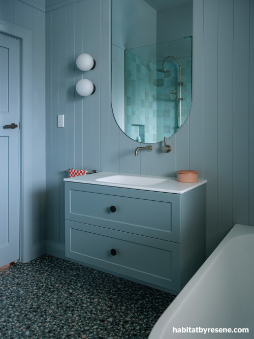 Bathroom painted in Resene Double Duck Egg Blue