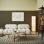 Living room painted in in Resene Miso