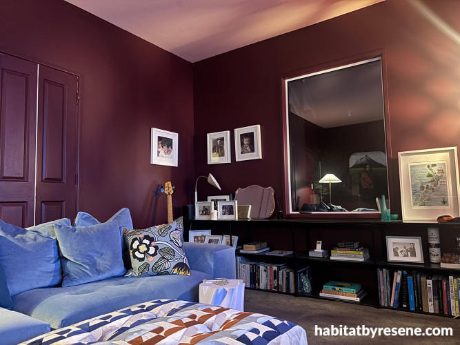 Drawing room featuring Resene Smoulder