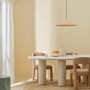 Dining room with walls painted in Resene Buttermilk