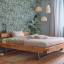Bedroom, bedroom with statement wallpaper