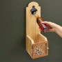Wall-mounted bottle opener