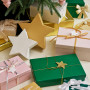 Christmas boxes featuring green, mustard, light pink and white colour palette