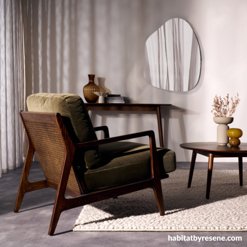 Living room, living room featuring Resene Half Tea