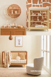 A giraffe themed nursery