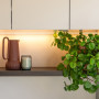 Kitchen cabinets painted in earthy neutral Resene Truffle