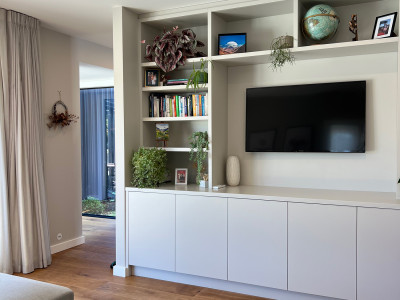 Warm neutrals and blush hues bring this Oratia home to life Warm neutrals and blush hues bring this Oratia home to life