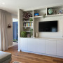 Rumpus room painted in Resene Half Truffle with ceiling in Resene Quarter Rice Cake