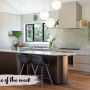 Neutral and blush kitchen painted in Resene Truffle and Resene Shabby Chic