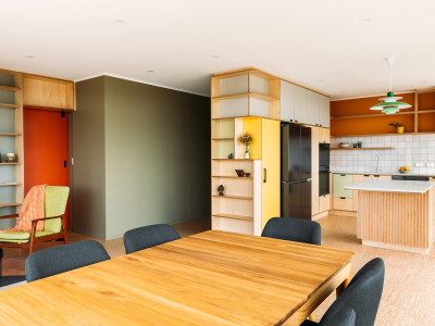 A colourful mid-century-inspired Wellington apartment