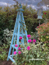 Garden obelisk painted in Resene Gothic
