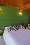 An 80s-build gets a colour injection with Resene Indian Ink and Resene Green Meets Blue in an interior designer’s own home