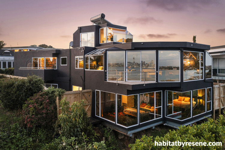 Black exterior painted in Resene Nero