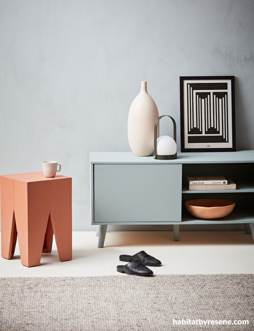 Light blue side cabinet Resene Duck Egg Blue