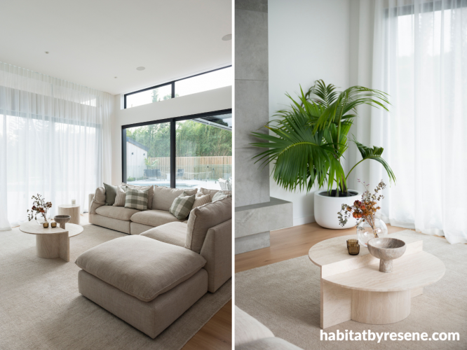 Living room featuring Resene Half Sea Fog