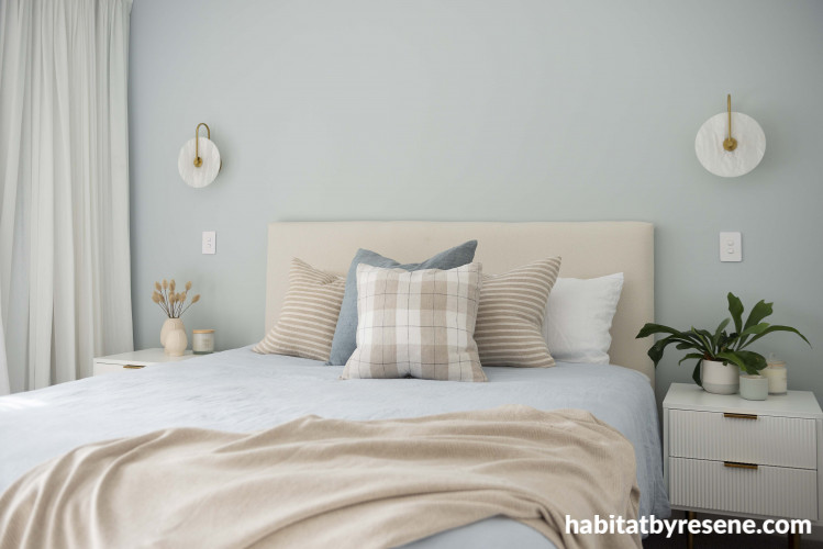 Guest room, guest room featuring Resene Half Duck Egg Blue