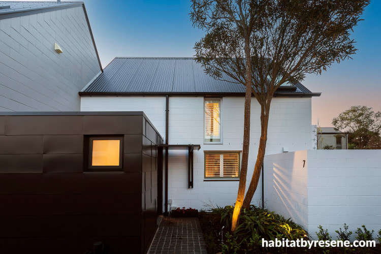 Exterior, house exterior, white house exterior, house exterior featuring Resene Black White