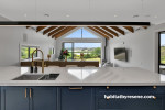 Kitchen with light grey painted walls
