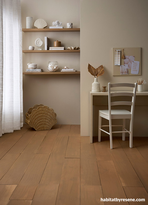 Work space featuring neutral colours