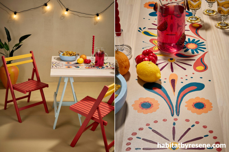 Fiesta-style outdoor dining space