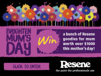 Brighten up mum’s day with a Resene prize pack