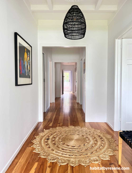 hallway, wooden floors, matai