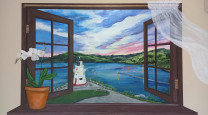 Hues of the harbour: Transforming a bathroom with art  photo