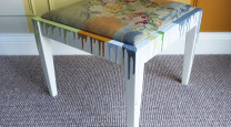 Pourfect perch: A DIY paint drip stool  photo