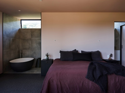 Bold beauty: A coastal home’s black and blush colour scheme 