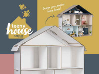Order your teeny house cardboard dollhouse and get decorating