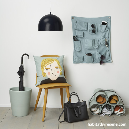 Entryway, DIY Storage, Misty Green Paint, Upcycling, Resene