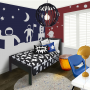 boys bedroom, decor ideas, stencils, creative interiors