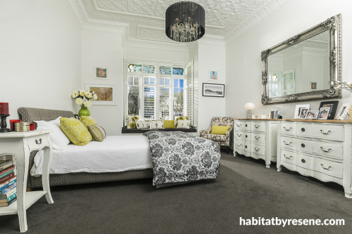 bedroom, white, neutrals