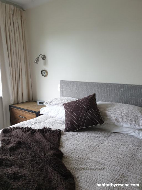 bedroom, spare bedroom, white bedroom, neutral bedroom, resene pearl lusta, white interior