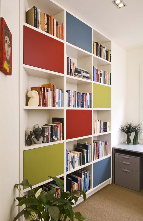 bookcase, bookshelves, cupboards, coloured bookcase, painted cupboards, coloured bookshelves