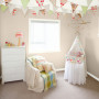 nursery, baby's room, neutral nursery, neutral paints, bunting, children's bedroom