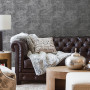 living room, lounge, man cave patterned wallpaper, map wallpaper, grey wallpaper, leather sofa