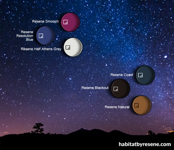 purple inspiration, purple paint, starry sky colour, star inspired