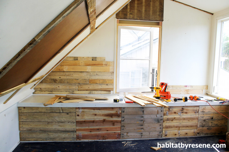 how to make a distressed timber wall, re-decorating loft, rustic loft, diy ideas 