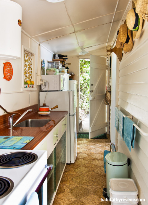 bach, retro, kitchen, holiday home, retro kitchen, white kitchen, white paint