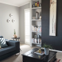 family room, black, neutrals