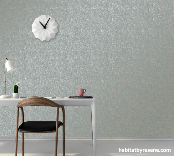 white office, white desk, office wallpaper inspiration, Resene 