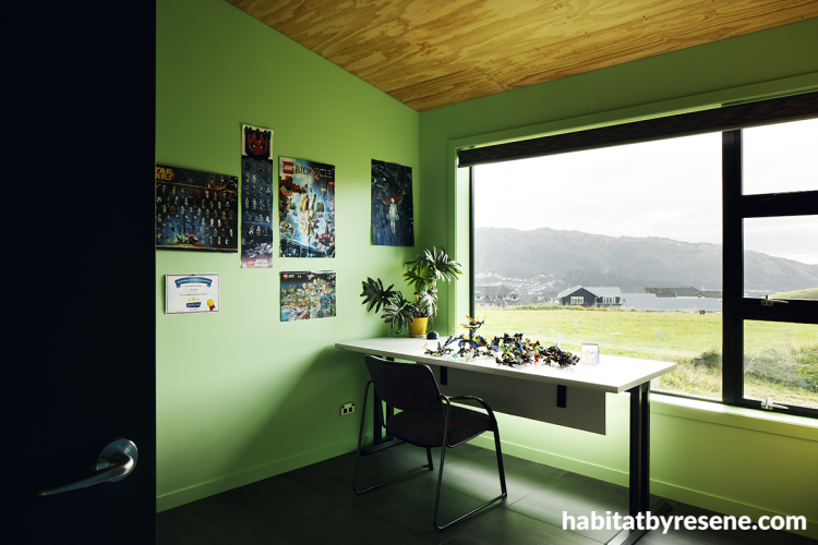 green, kids, children, bedroom