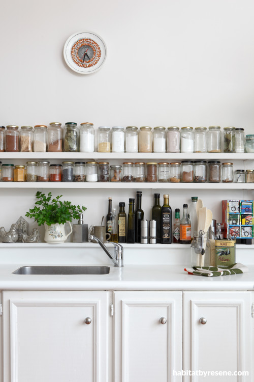 kitchen, white kitchen, kitchen storage, neutral kitchen, white paint, neutrals