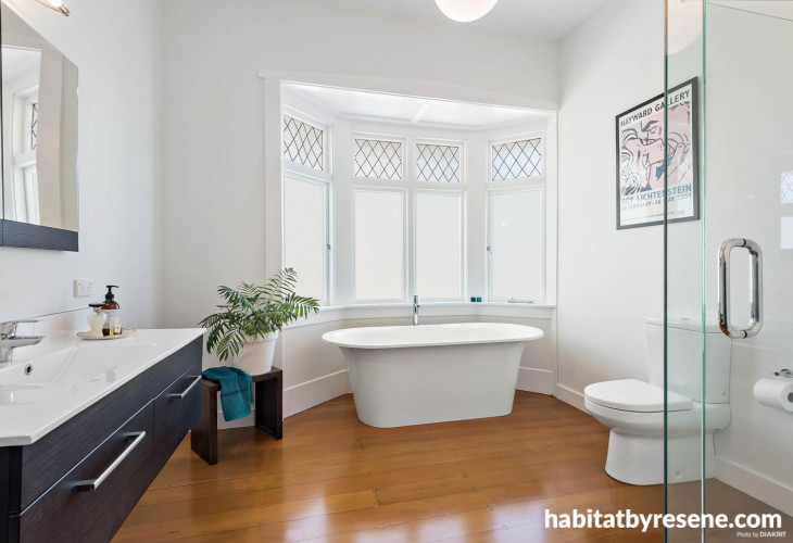 bathroom, white bathroom, freestanding bath, neutral bathroom, family bathroom