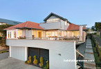 house exterior, blue exterior, white exterior, white house, blue house, painted weatherboards 